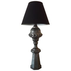 French Zinc Finial Table Lamps