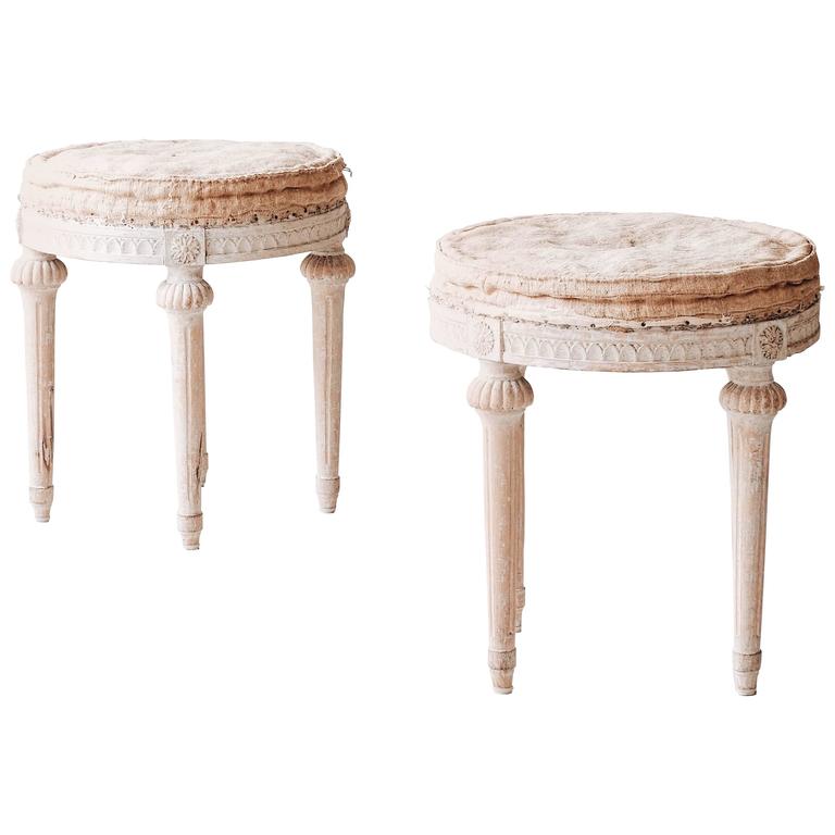 18th Century Gustavian Stools For Sale at 1stDibs