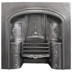 Antique Mid-Early Victorian Cast Iron Fireplace Grate