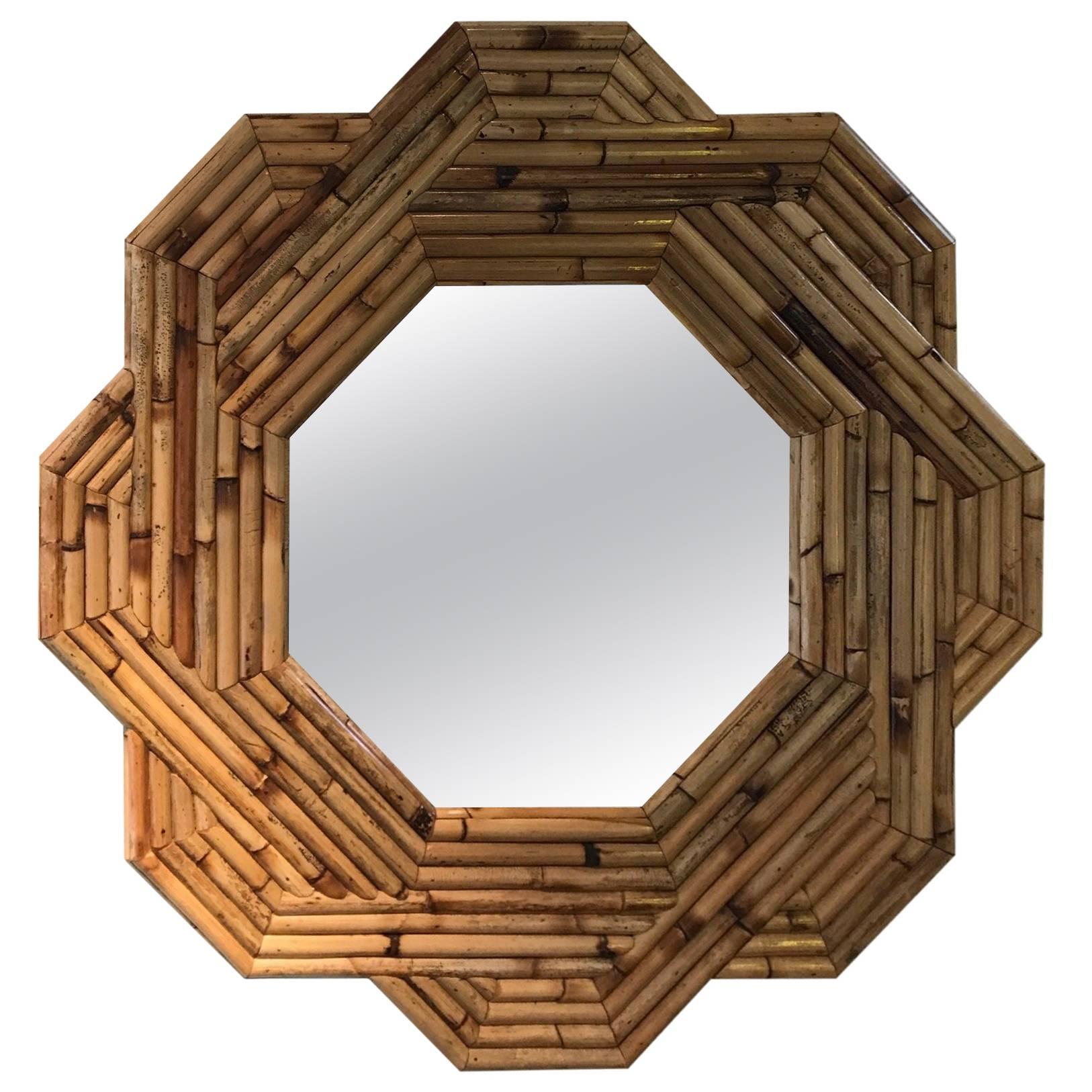 Rattan Mirror from the 1970s