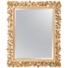 Water Gilded and Carved Mirror