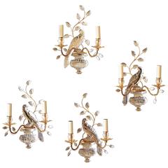 Two Pairs of Bagues Paris Iconic "Parrot" Wall Lamps