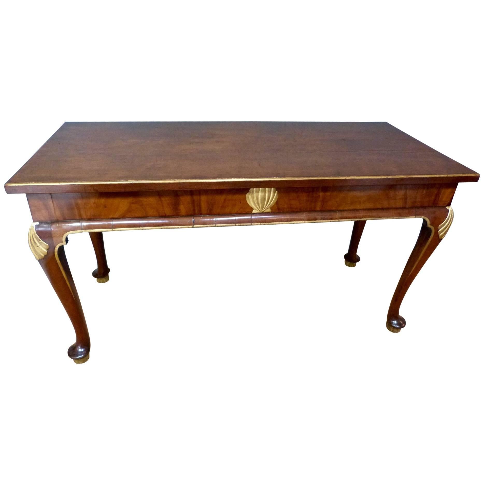 George II Style Console Table with Parcel-Gilt Decoration For Sale