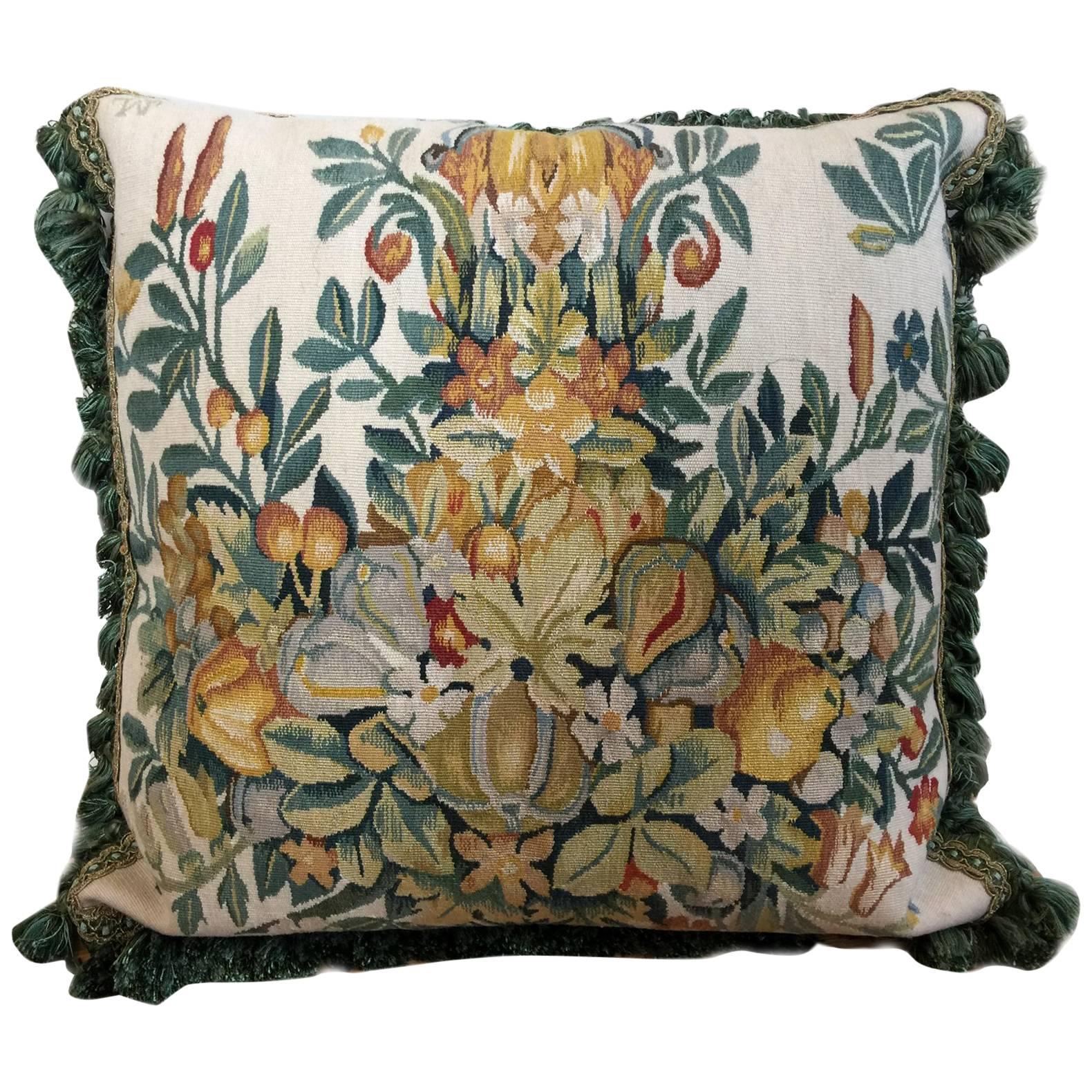 Large Decorative French Tapestry Velvet Pillow Cushion Cover