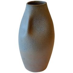 1960s Sculptural Ceramic Vase in Sea Blue 1