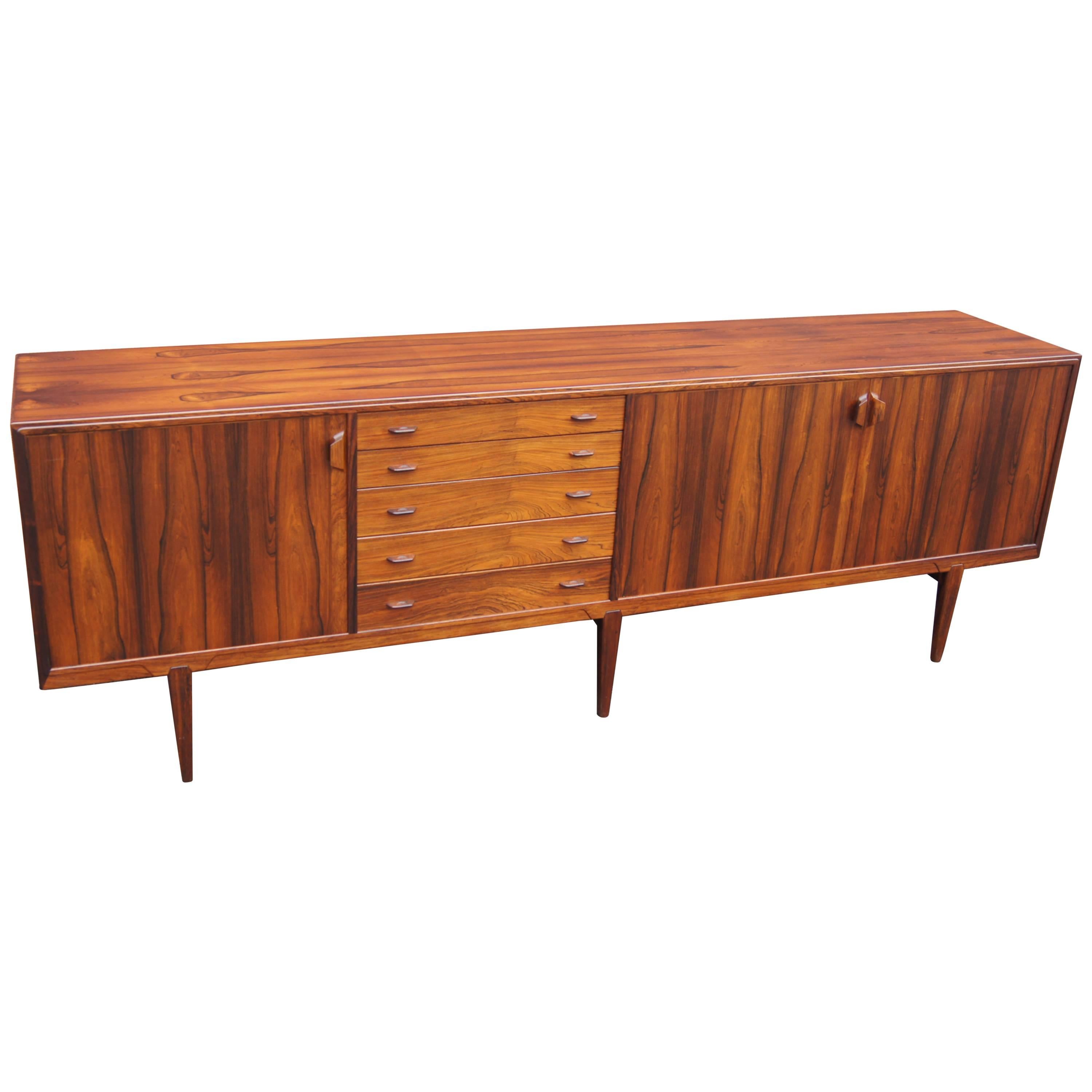 Rare Large Rosewood Sideboard by Henry Rosengren Hansen