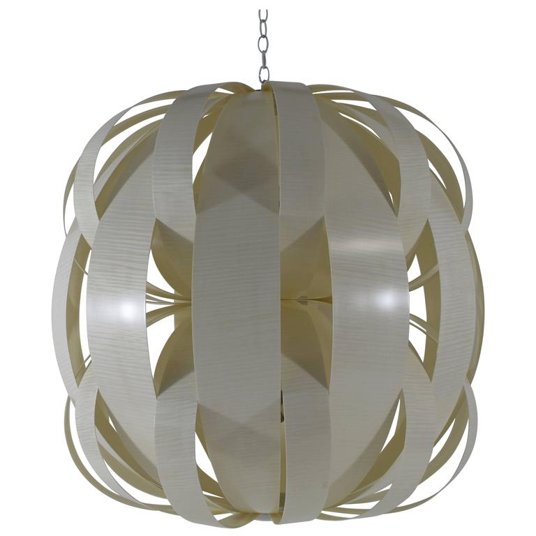Luna Light Fixture In English Sycamore And Onyx