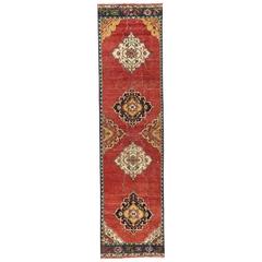 Unusual Vintage Central Anatolian Runner 9