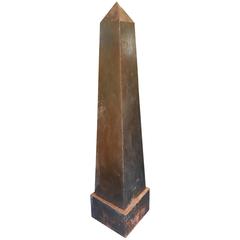 Monumental Raw Patinated Welded Metal Obelisk Custom-Made 3