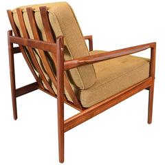 Picket Back Walnut Lounge Chair by Kofod Larsen for Selig