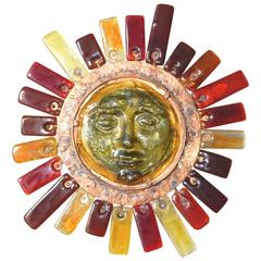 Sun by Felipe Delfinger for Feders Art Glass Wall Lamp 1