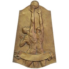 "Jump Shot, " Model for Art Deco Bronze Basketball Award Plaque, 1940s