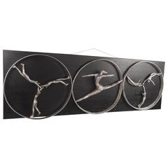 Rhosyn Du Black Rose Contemporary Quilt Wall Hanging For At Contemporary Modern Olympic Style Wall Art