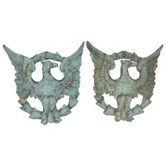 Carved Italian Imperial Roman Style Eagles