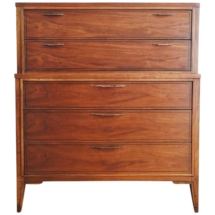 Mid-Century Modern Kent Coffey 'Tempo' Highboy Dresser