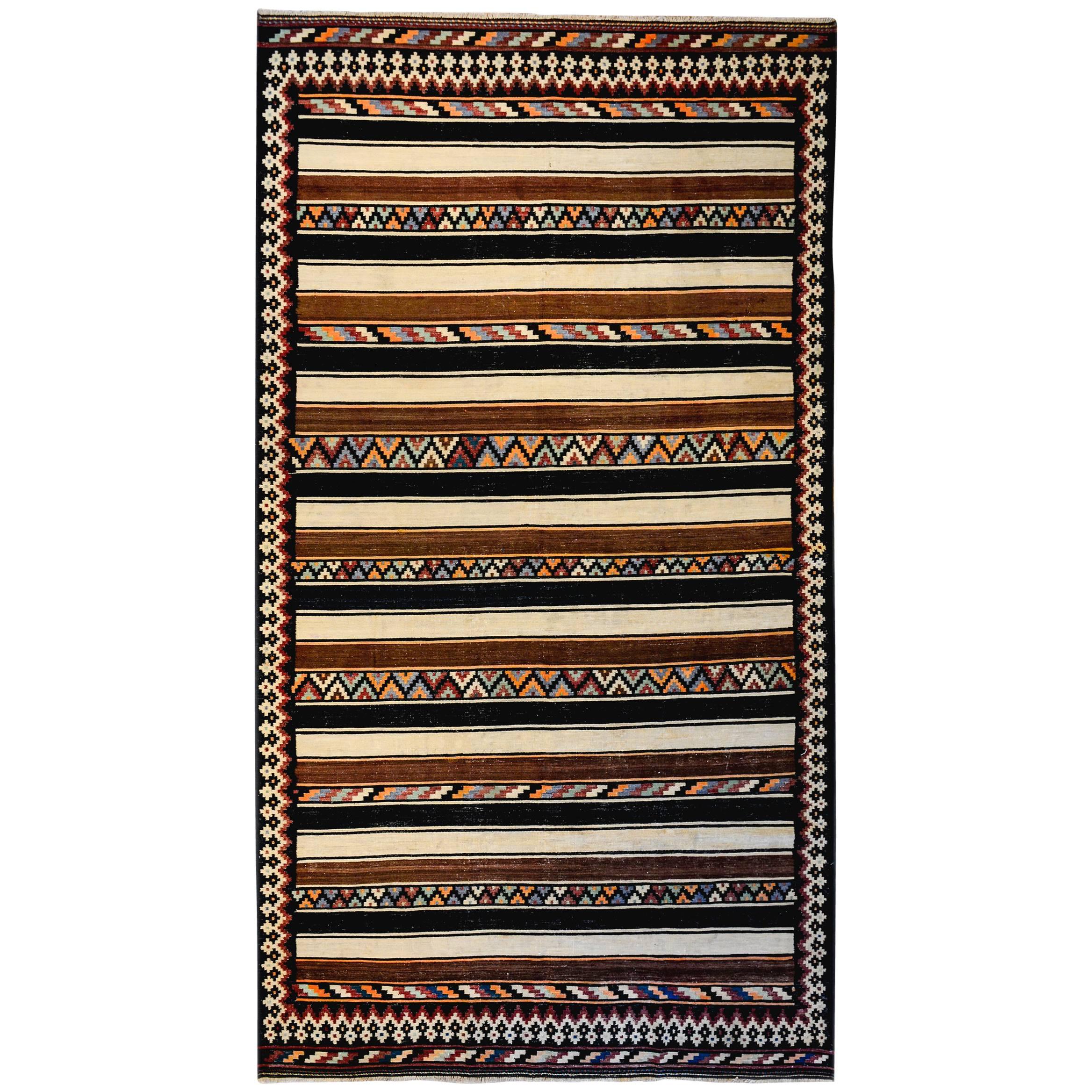 Fantastic Mid-20th Century Shahseven Kilim  For Sale