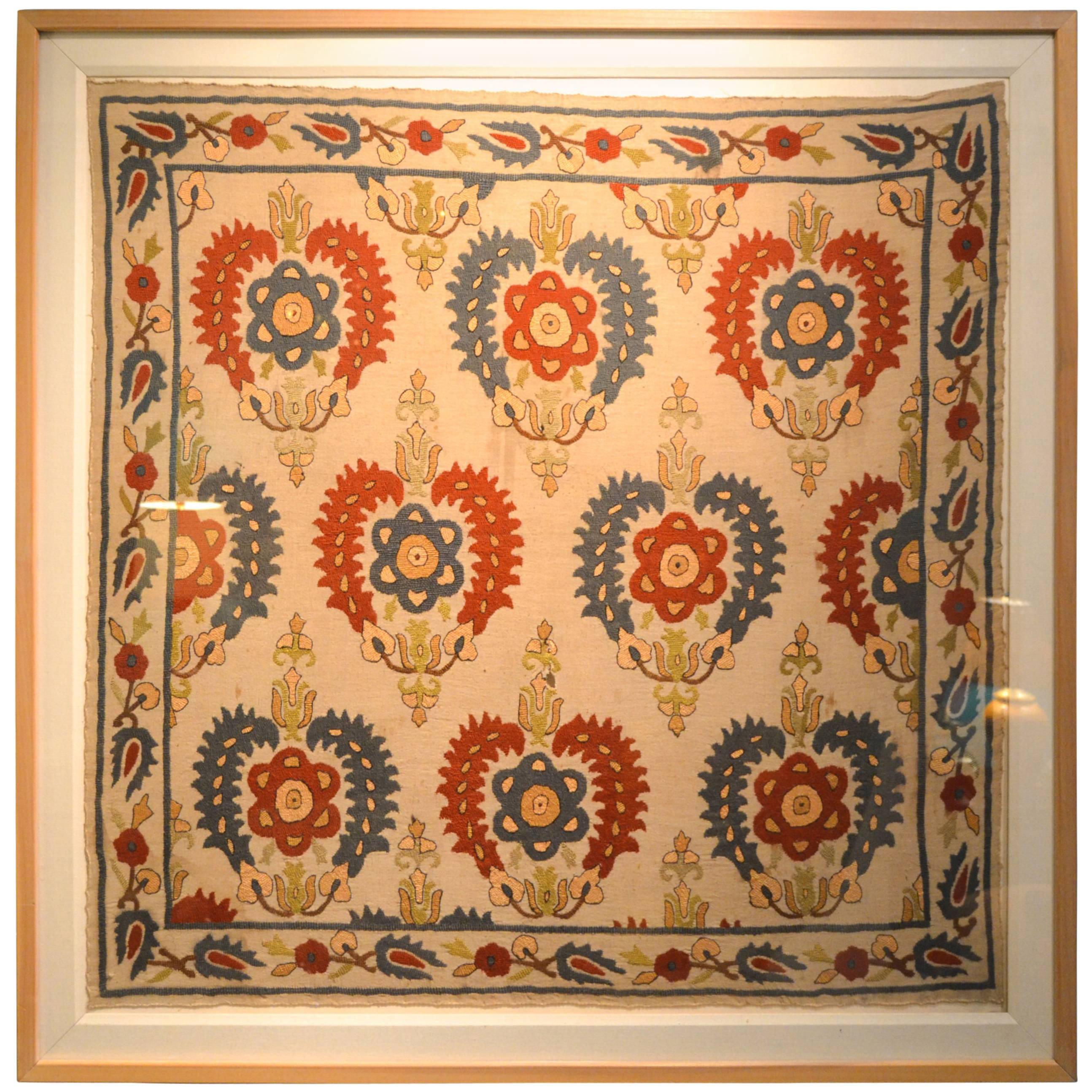 early 19th Century Embroidered Ottoman Textile For Sale
