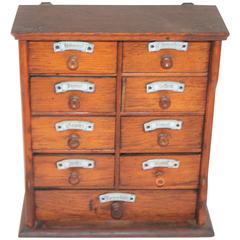 19th Century German Spice Box with Original Ironstone Labels 4