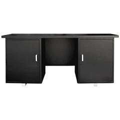 1960s Tanker Console Knee Space Credenza, Refinished 12