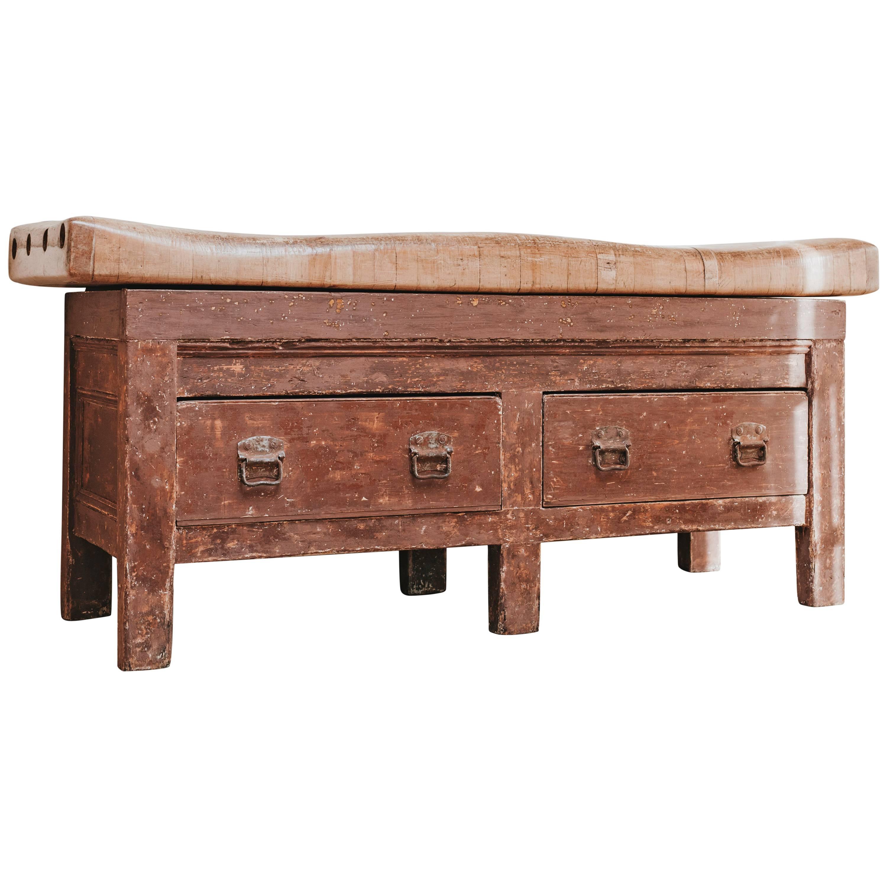 19th Century Butcher's Block For Sale