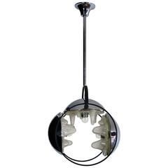 1970s Space Age Chandelier by Mazzega, Murano Glass, Carlo Nason Attributed 9