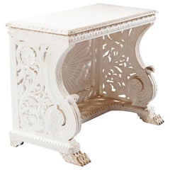 White Painted Indian Vintage Console Table