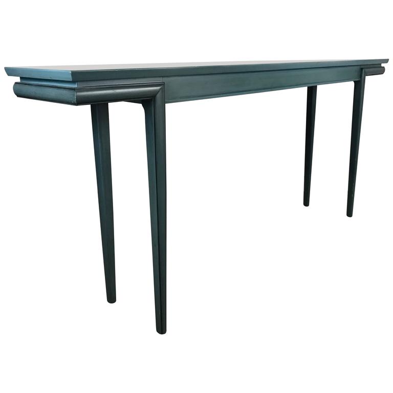 Asian Modern Blue Lacquer Console Table By Fine Arts Furniture Asian Modern Blue Lacquer Console Table By Fine Arts Furniture James Mont For