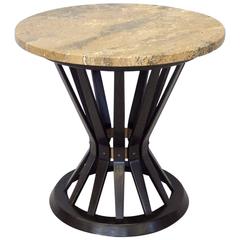 Edward Wormley for Dunbar Travertine Top Sheaf of Wheat Table 2