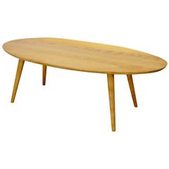 Russell Wright Conant Ball Blonde Oval Cocktail Table 5