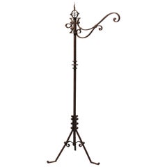 Antique Wrought Iron Standard Lamp Attributed to Raymond Subes