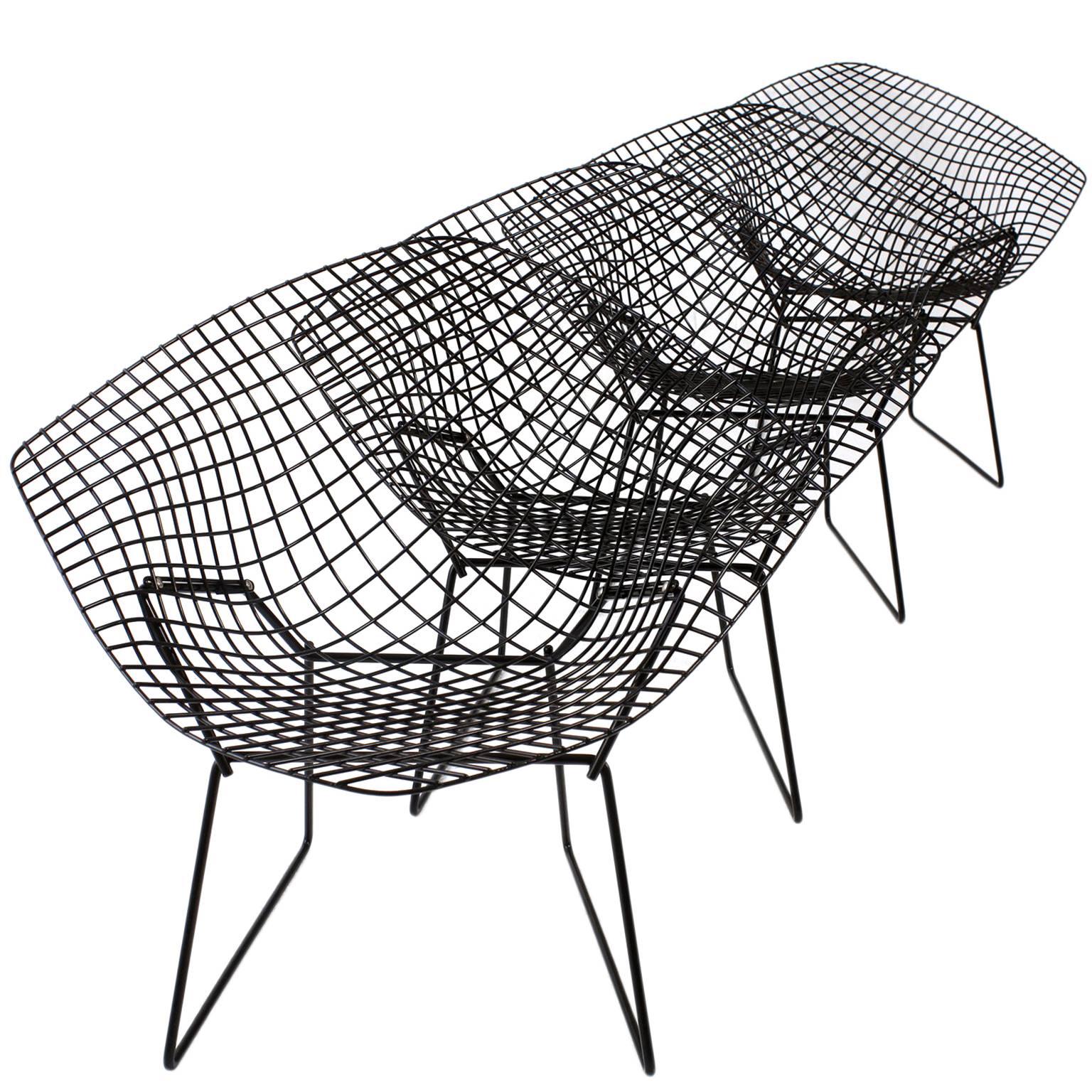 Set of Four Diamond Chairs by Harry Bertoia for Knoll
