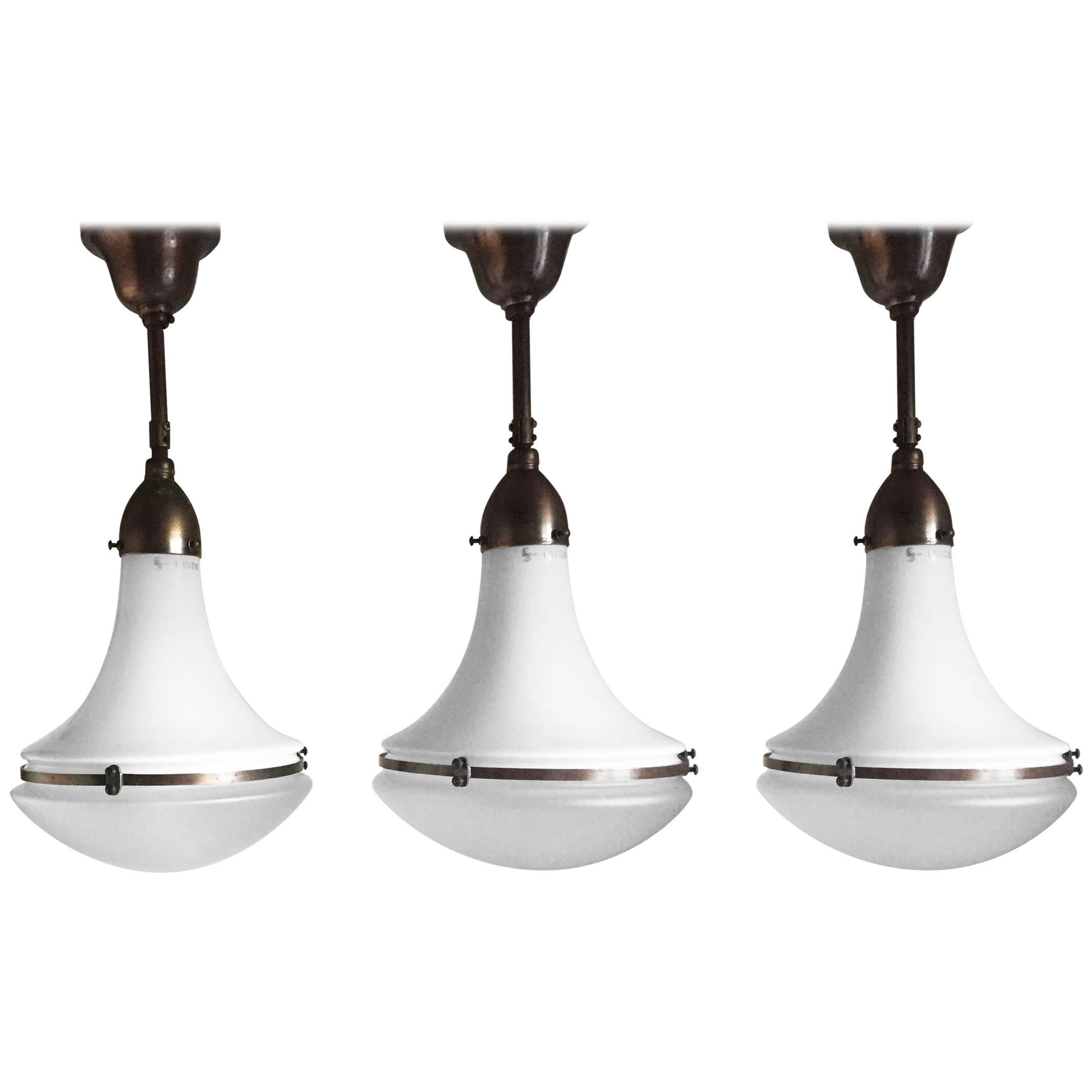 Three Peter Behrens Luzette Lamps, 1925-1940