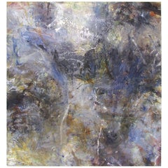 Abstract Ethereal Large Oil Painting on Canvas by Noted Artist Rachel Budd