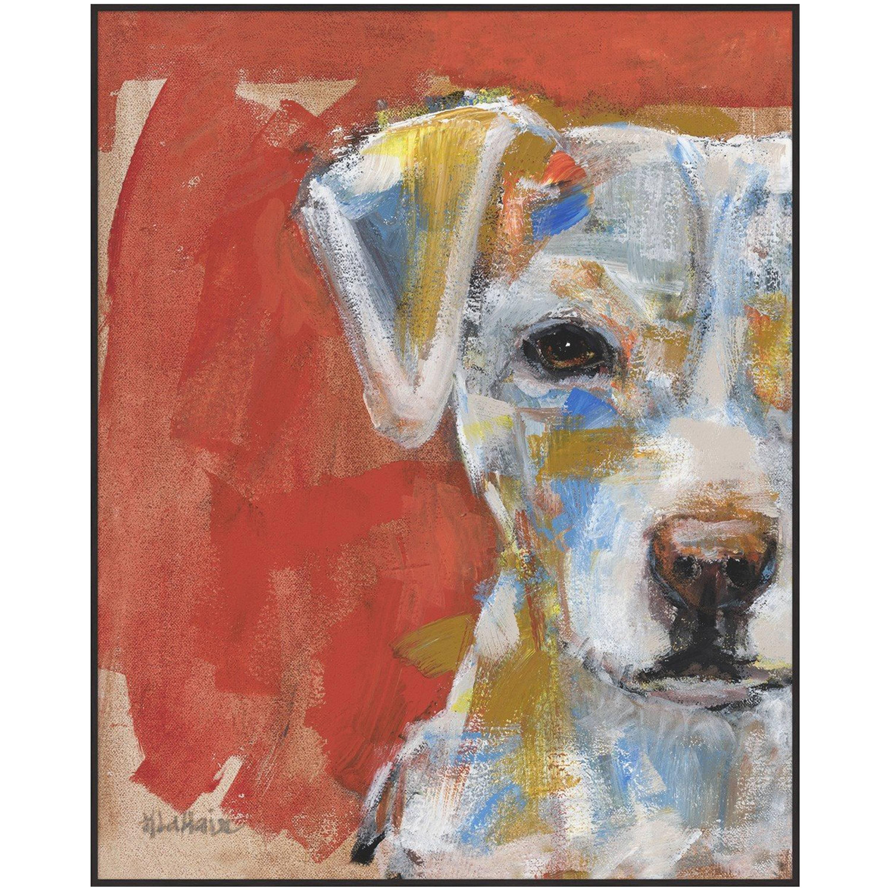 Large Glicee Print on Canvas of a Dog For Sale