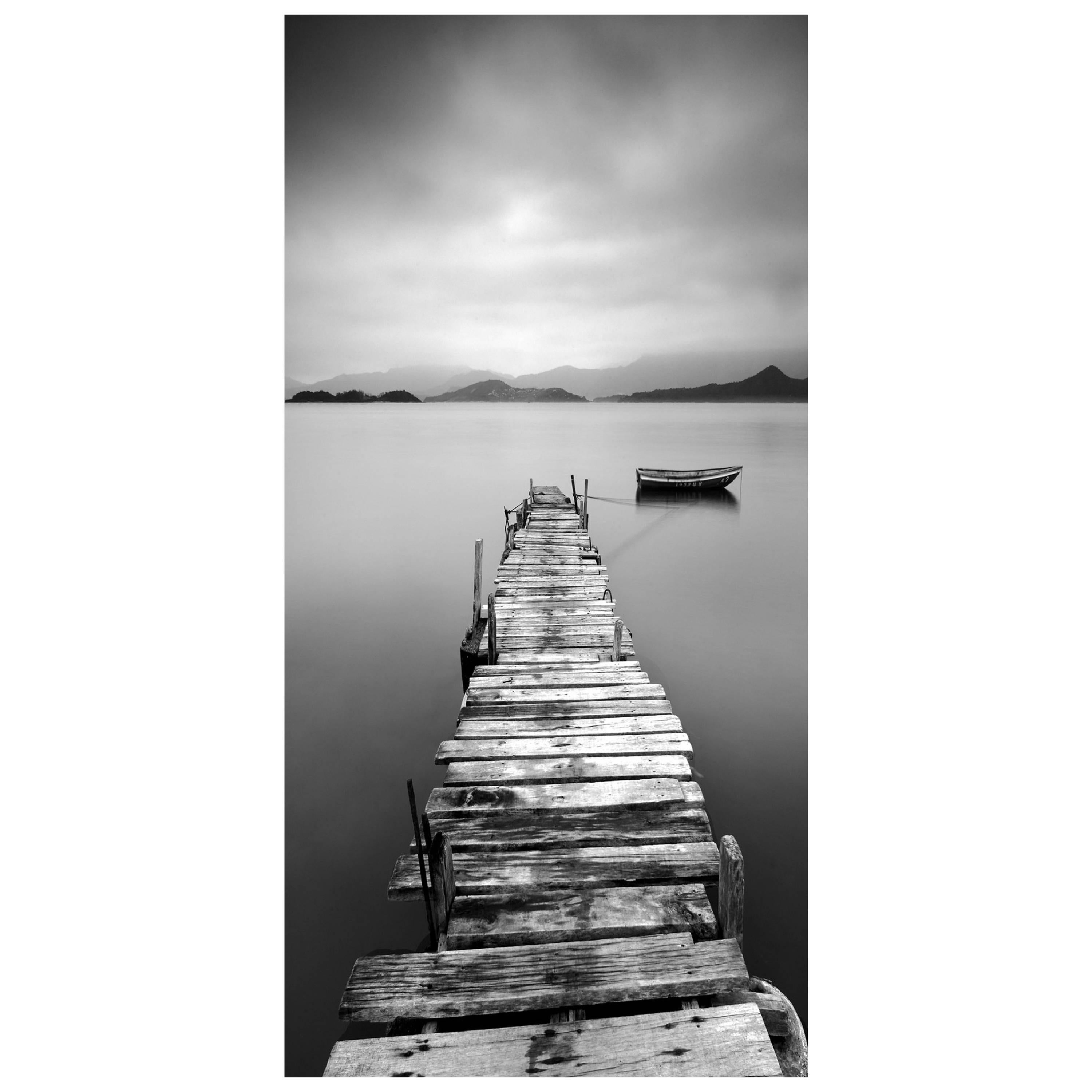 Large Weathered Dock Photo on Plexiglass For Sale