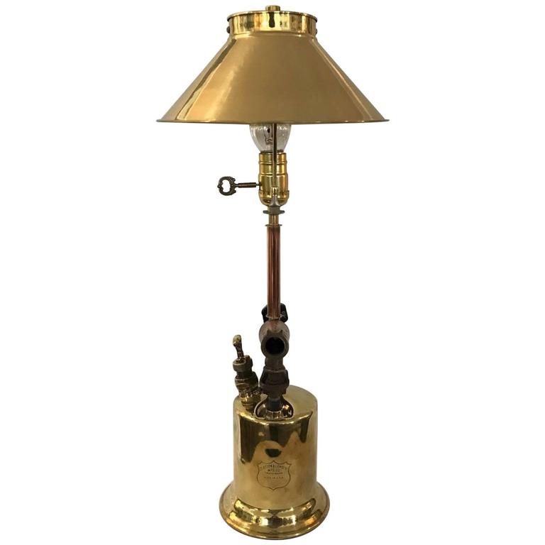 Sale! Sale! Man Cave Blow Torch Lamp Conversion Polished Brass Parts