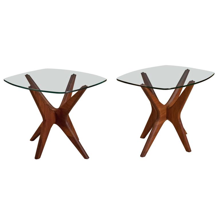 Mid Century Adrian Pearsall Walnut Jacks End Tables At 1stdibs Mid Century Adrian Pearsall Walnut Jacks End Tables For