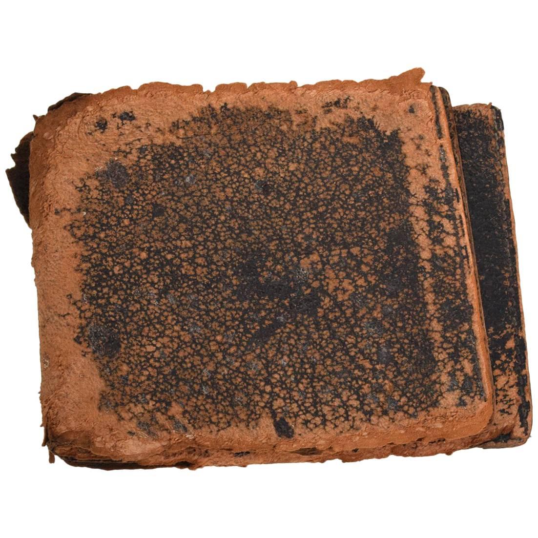 Portefeuille homme en cuir vieilli des années 1950 en vente