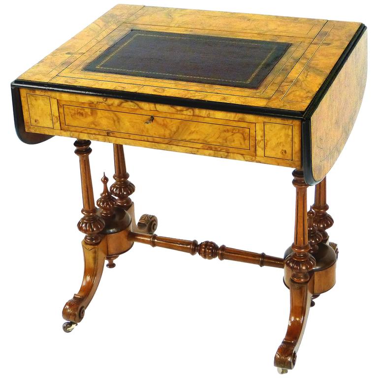 Desk Davenport Type Victorian Rising Lectern Burr Walnut Marquetry Desk Davenport Type Victorian Rising Lectern Burr Walnut Marquetry For