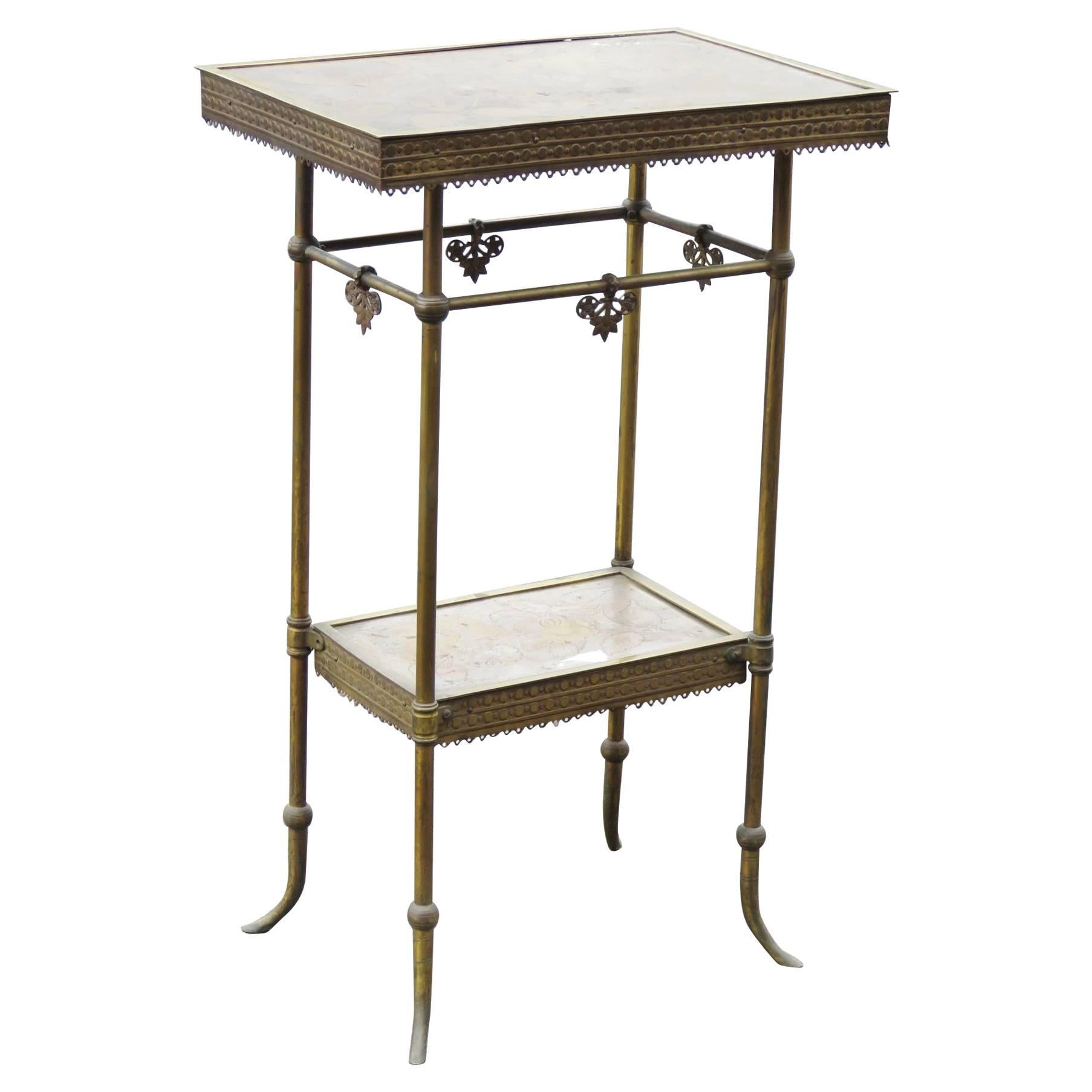 Aesthetic Victorian Decorative Metal Side Table