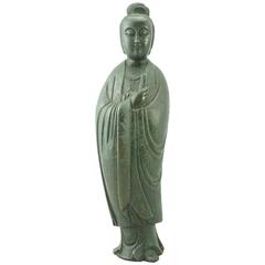 Qing Dynasty Guanyin Bodhisattva Standing Bronze