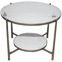 Modern Design Églomiséd Mirrortop Metal Center Table