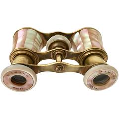 Antique French Brass and Mother of Pearl Opera Glasses