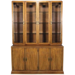 Davis Cabinet Beleuchteter Vitrinenschrank China Hutch Vintage Mid-Century Modern