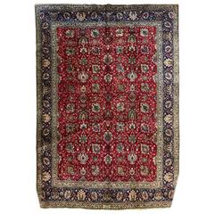 Extra-Large Vintage Persian Wool Rug, Signed