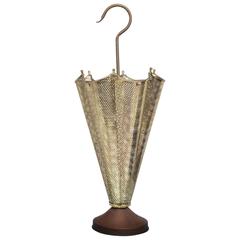 Vintage Umbrella Stand with Perforated Metal