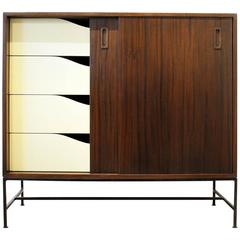 Early and Rare Chest by Harvey Probber, Mahogany with Wrought Iron Base 6
