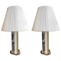 Pair of Lucite Table Lamps by Hansen