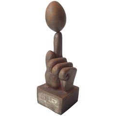 Al Hirschfeld Rare Bronze Sculpture, Signed Known as "Charlie Award" 10