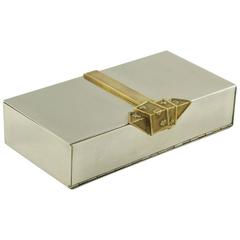 Stainless Steel and Brass Decorative Box Attributed to Maria Pergay, circa 1960s 11